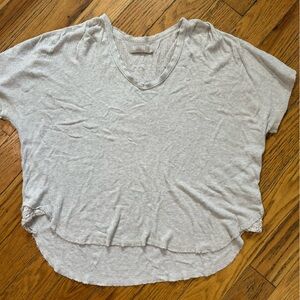 Nation LTD Light Gray Ribbed Dolman Sleeve Blouse Size M